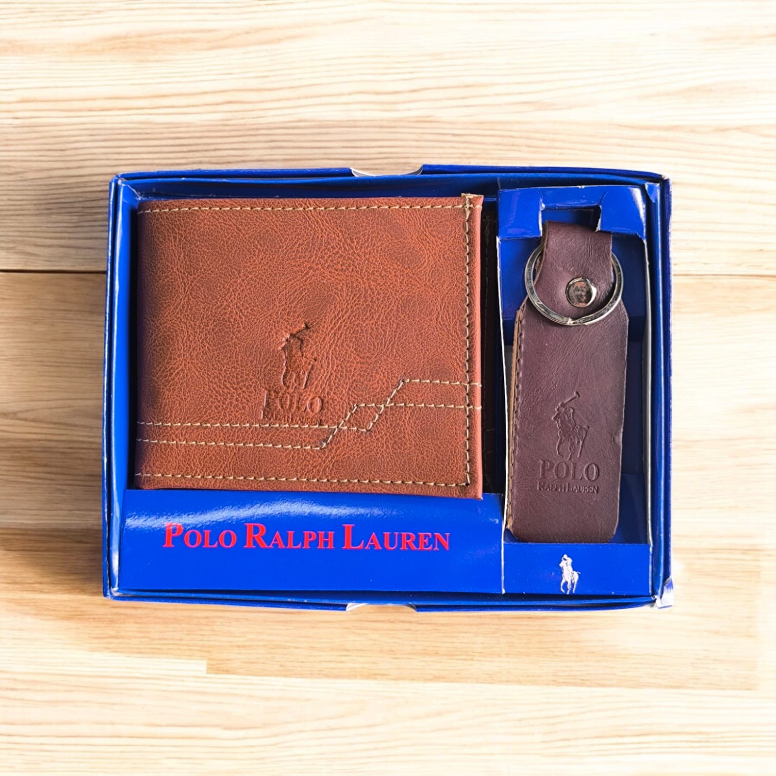 BILLETERA CON LLAVERO Y CAJA