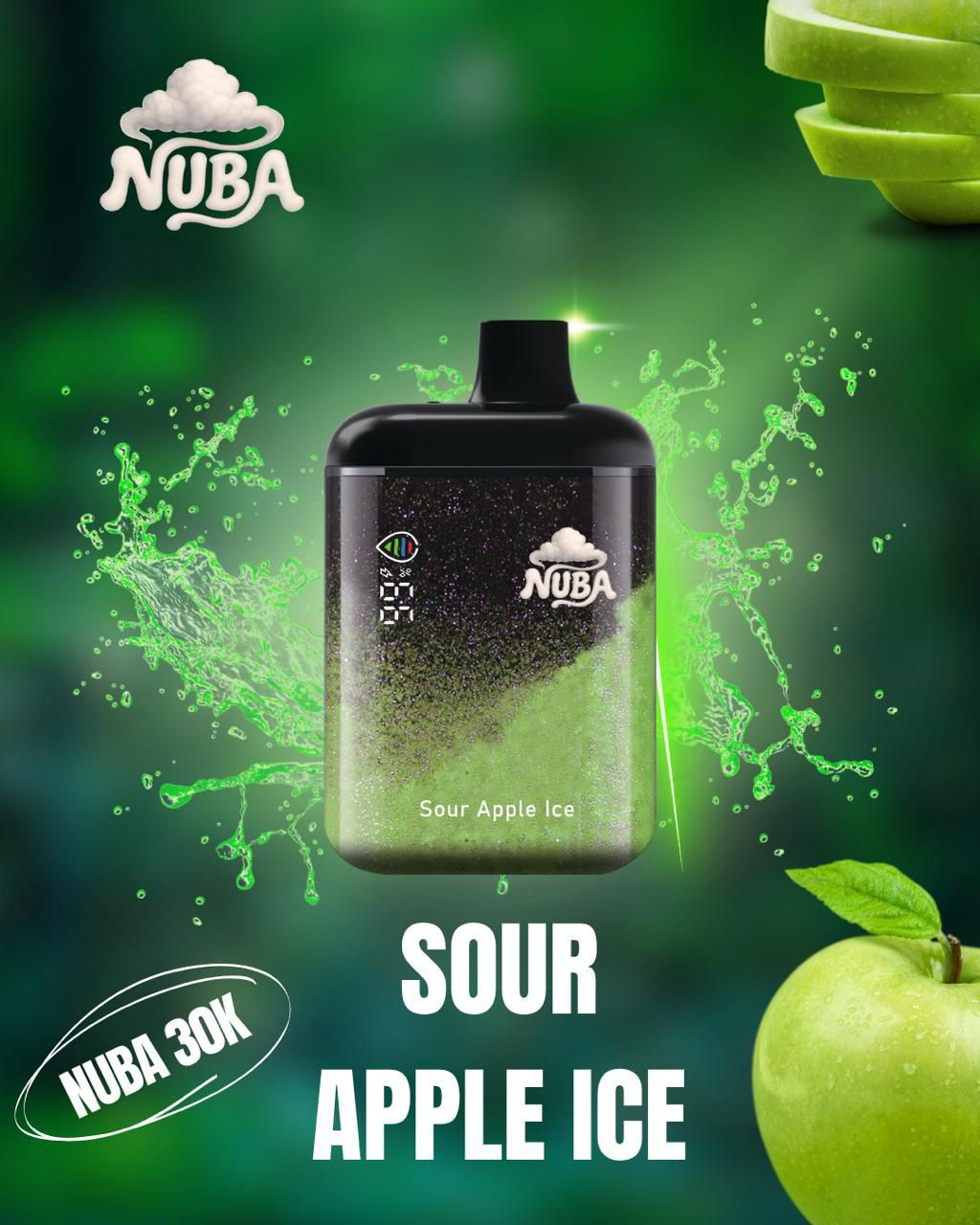 VAPE NUBA 30K PUFFS SOUR MANZANA VERDE 