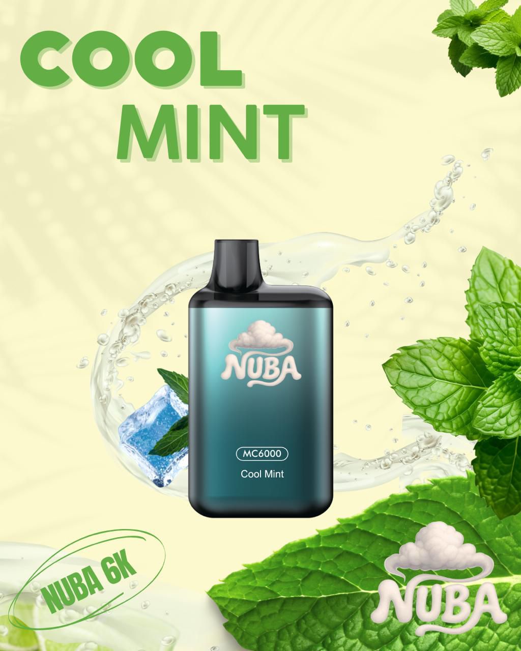 NUBA 6K PUFFS COOL MINT MENTA 