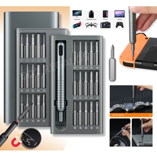 JUEGO DE DESTORNILLADOR A PRESION 25 EN 1