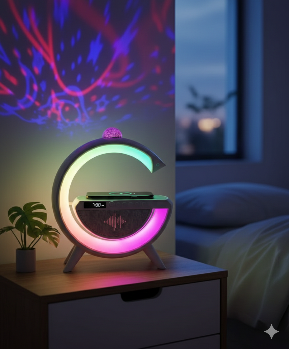 BOCINA BLUETOOTH RGB LAMPARA PROYECTOR  