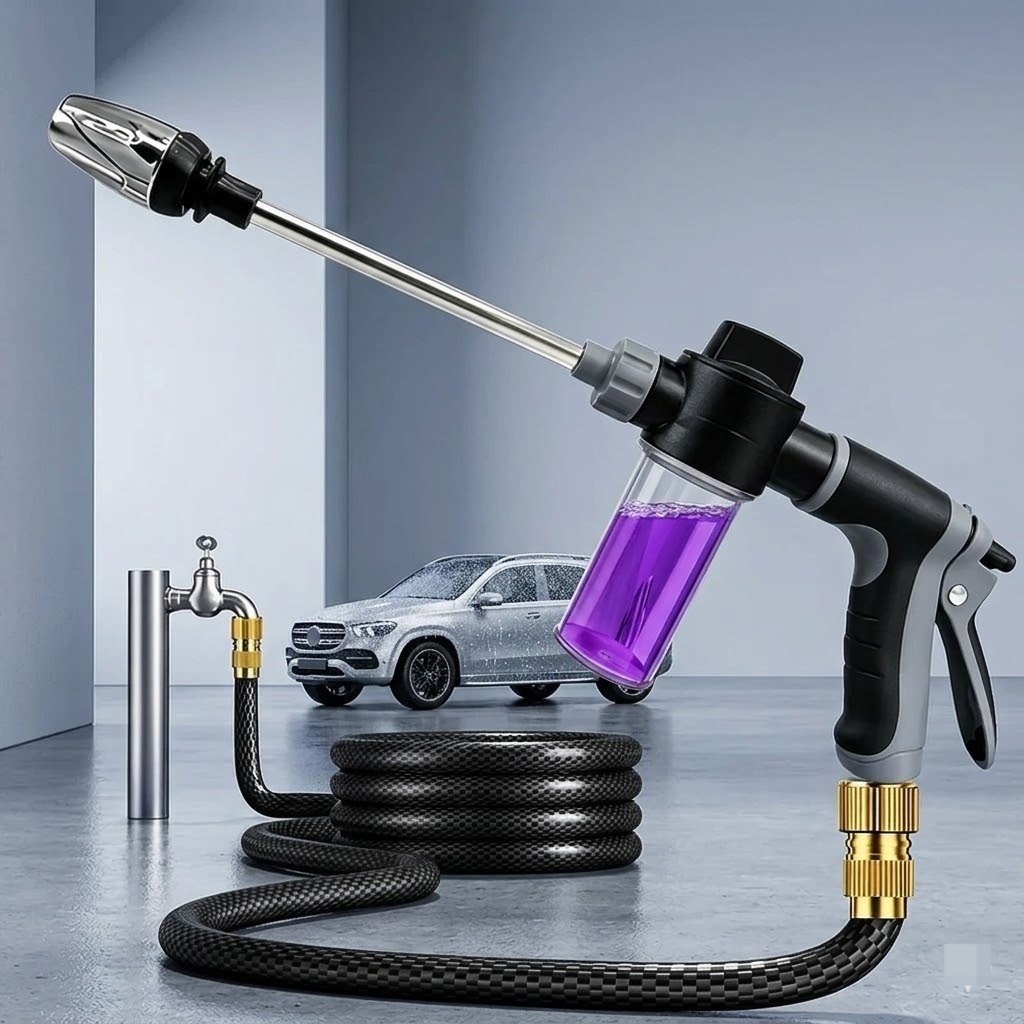 PISTOLA DE AGUA A PRESION CON DEPOSITO DE JABON