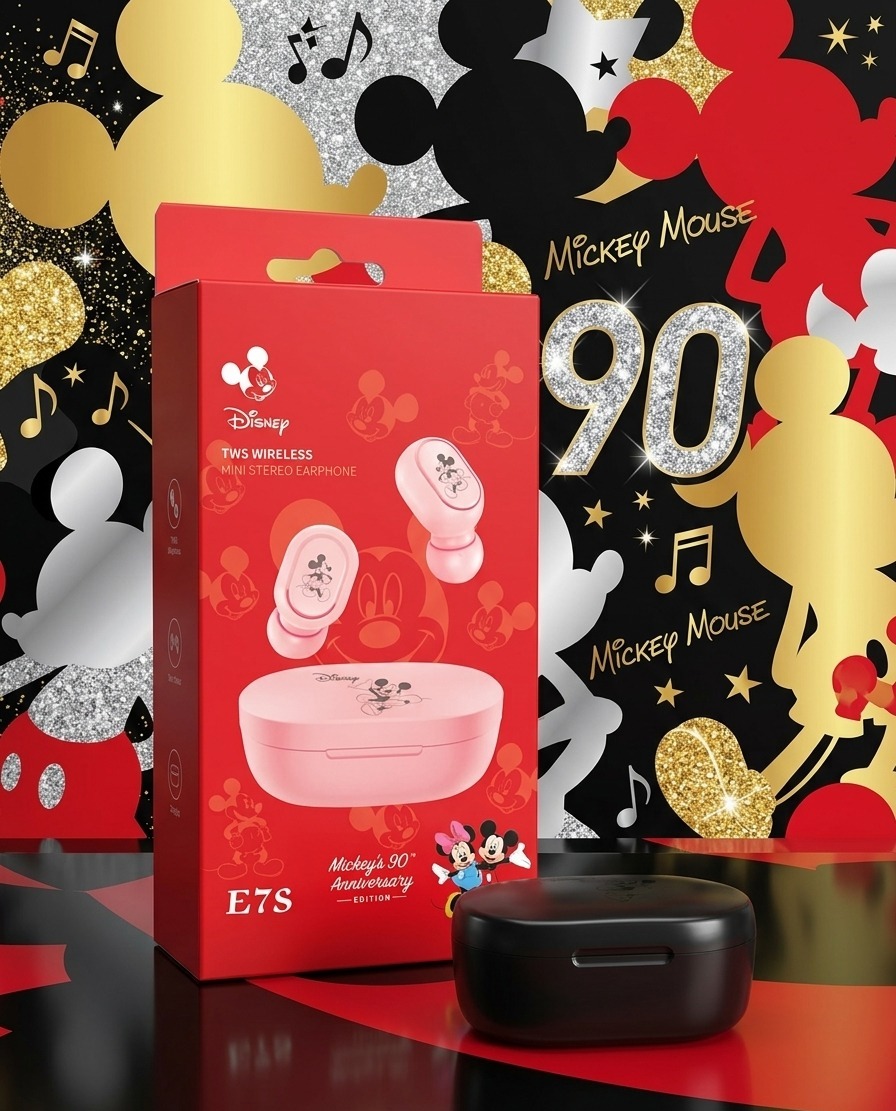 AUDIFONOS E7S MICKEY NEGRO