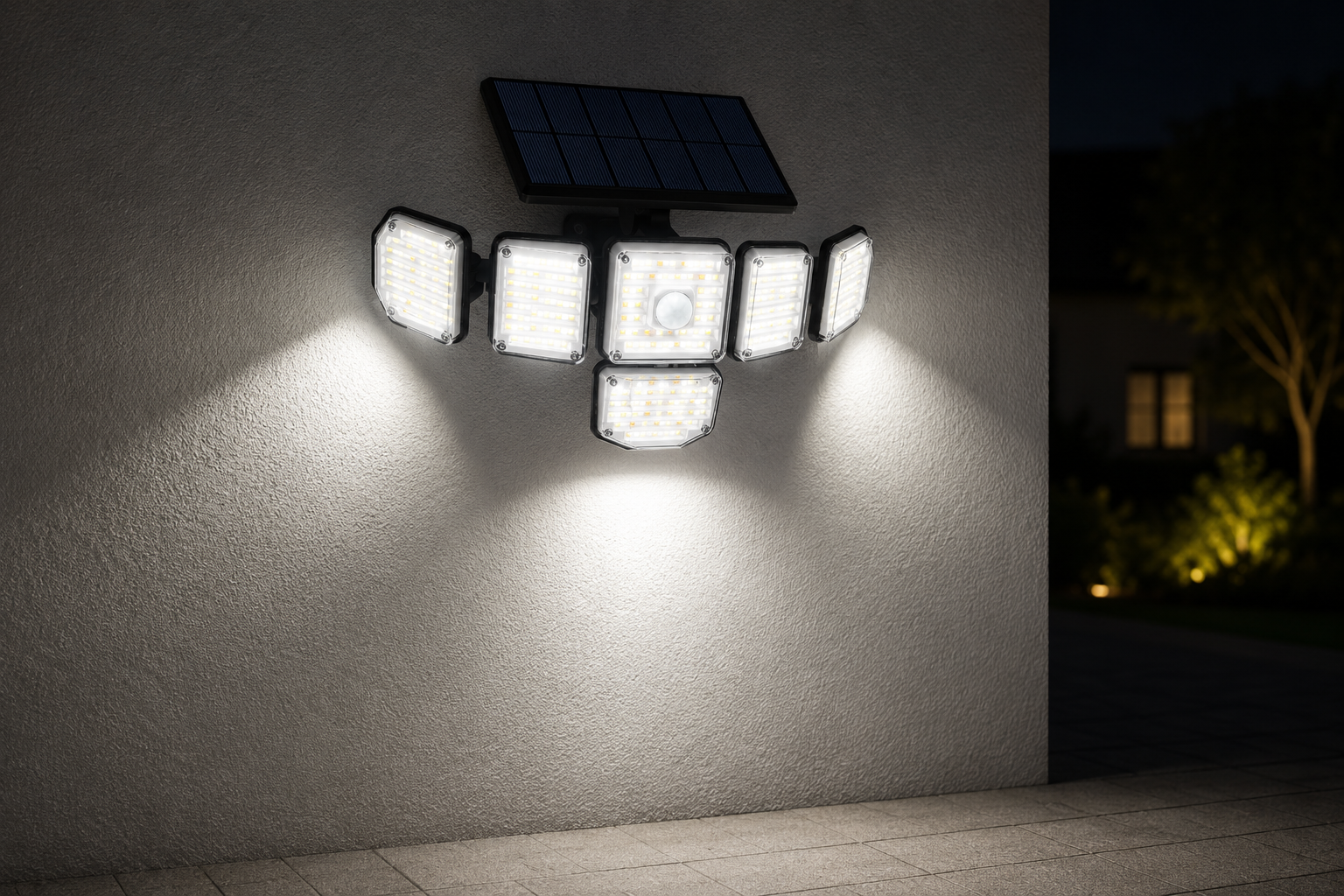 REFLECTOR SOLAR LED DE 6 CABEZAS