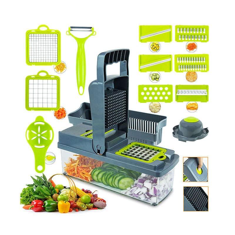 PICADOR DE VERDURA MULTIFUNCIONAL 14 PCS