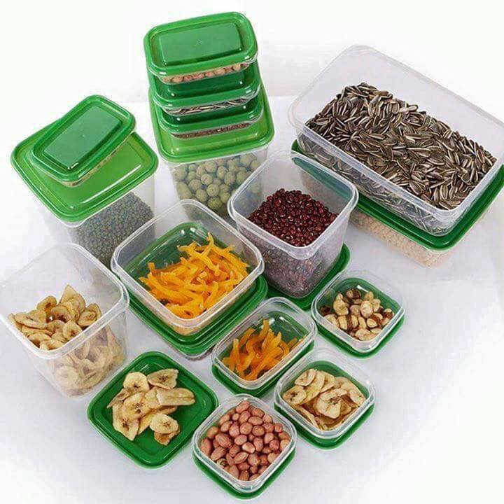 SET DE RECIPIENTES PLASTICOS PARA ALIMENTOS 