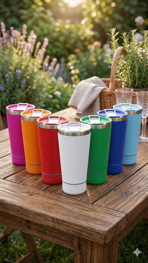 VASO DE ALUMINIO CON BOCINA Y DESTAPADOR