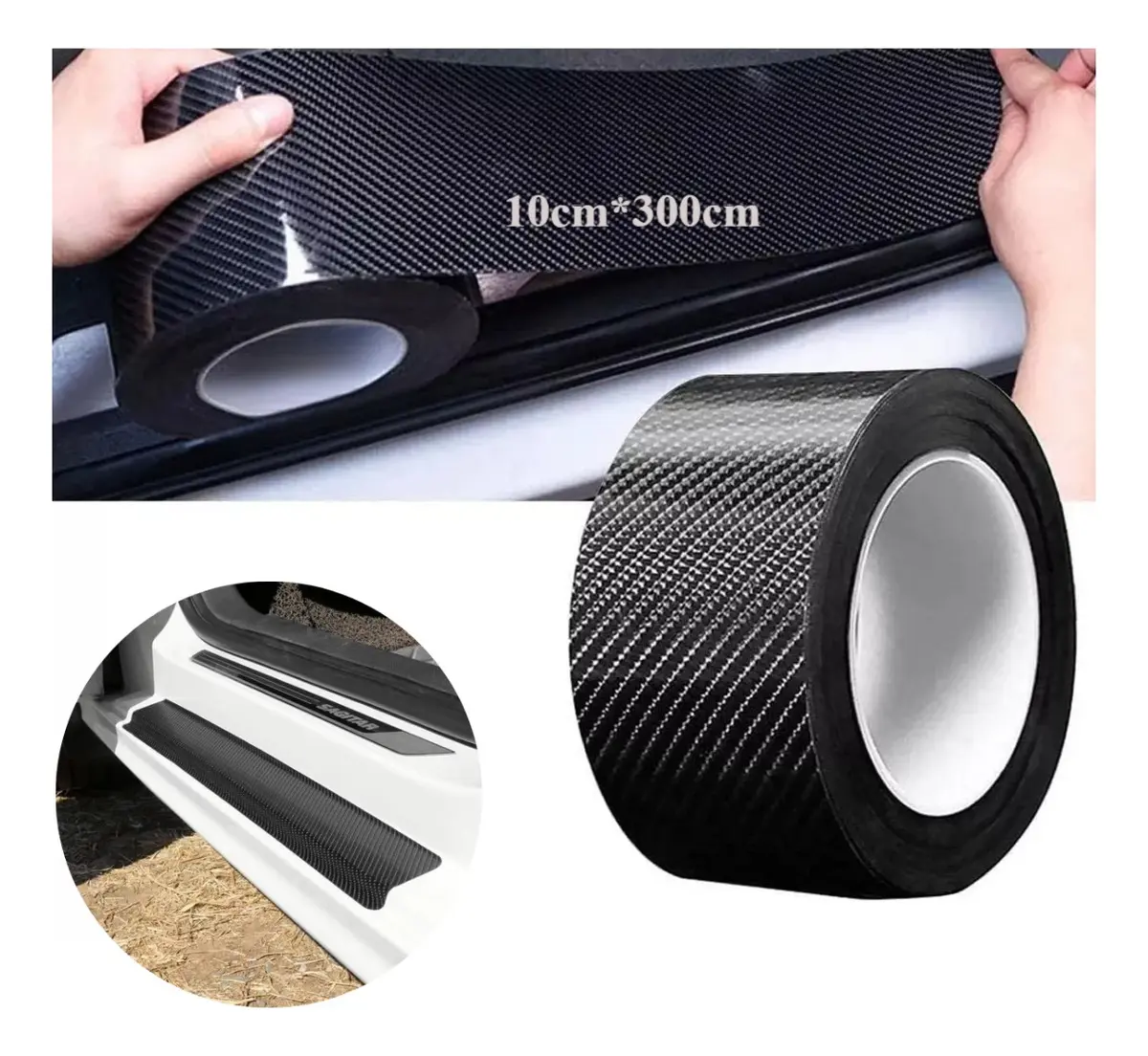 TAPE DE VINILO TEXTURA FIBRA DE CARBONO