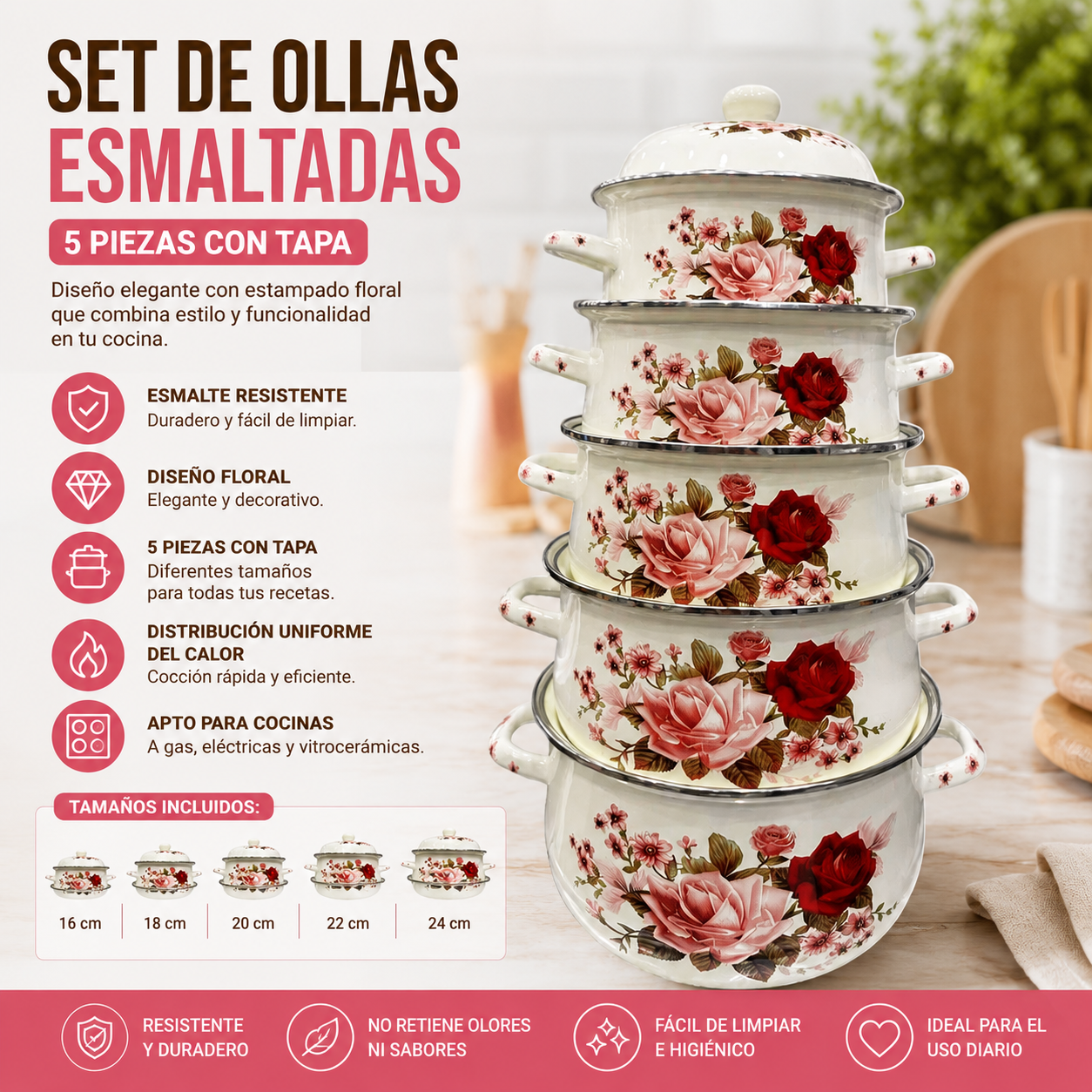 JUEGO DE OLLAS ENLOZADAS 