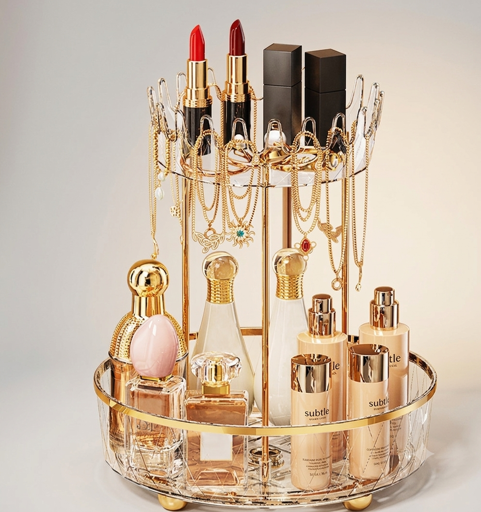 ORGANIZADOR DE COSMETICOS GIRATORIO