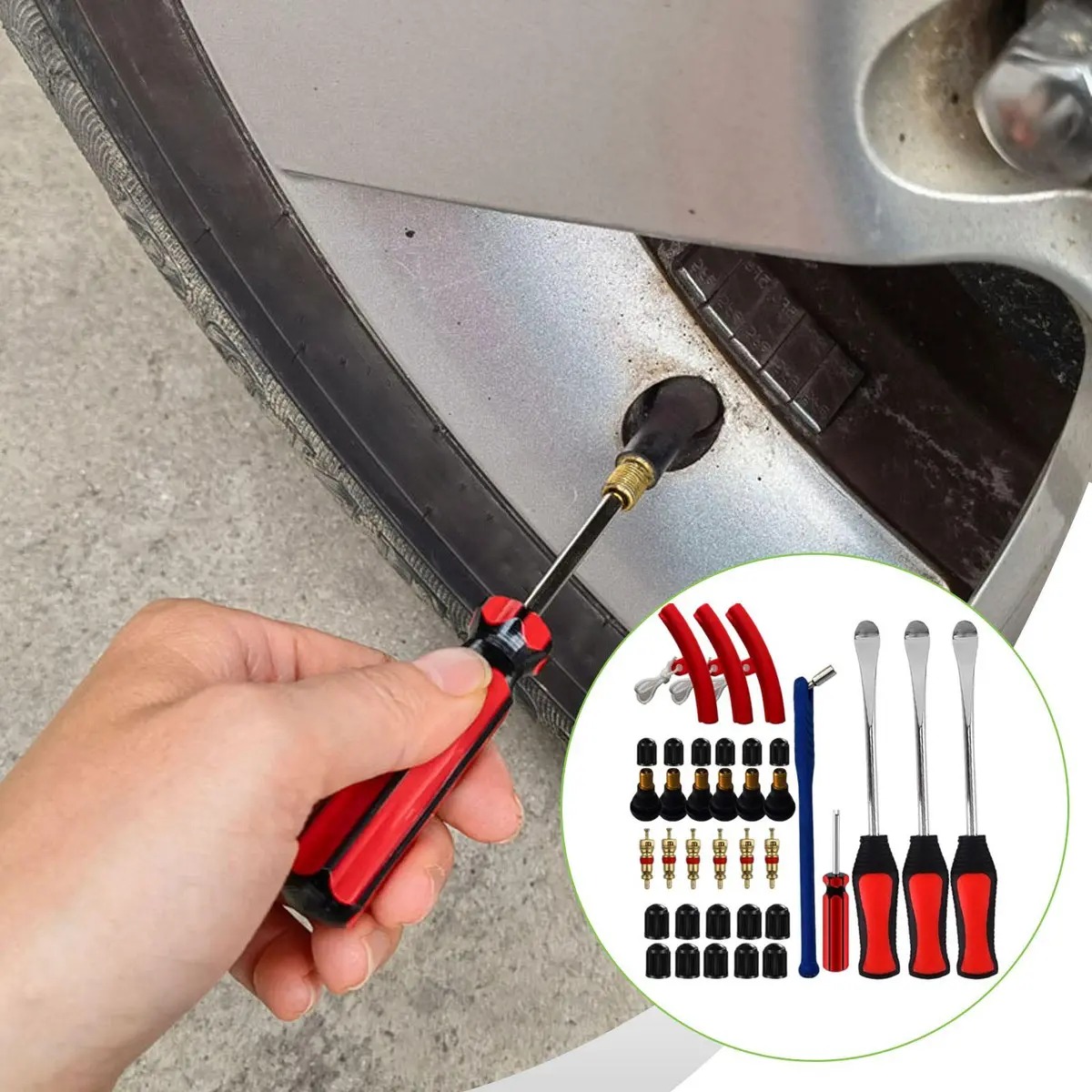 KIT PARA REPARAR NEUMATICOS 