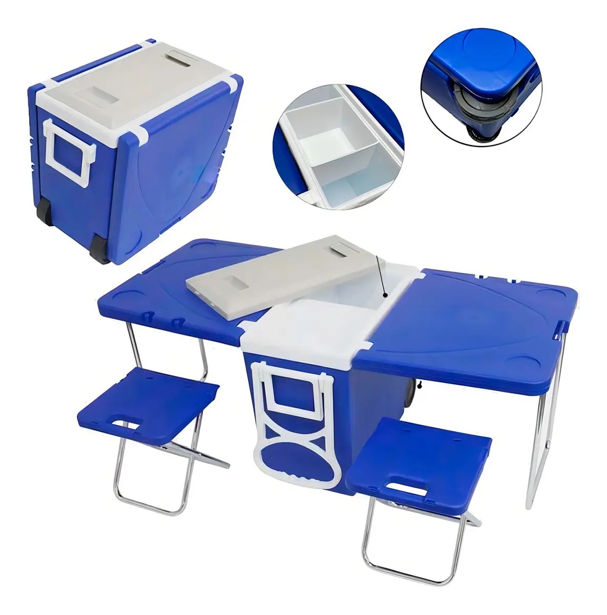 HIELERA CON MESA PLEGABLE 