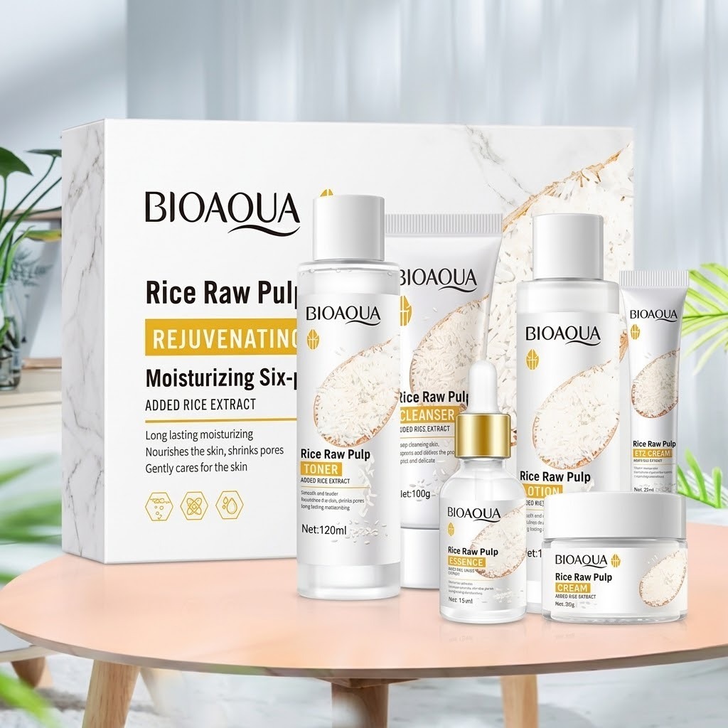 SET DE CUIDADO FACIAL CON EXTRACTO DE ARROZ 