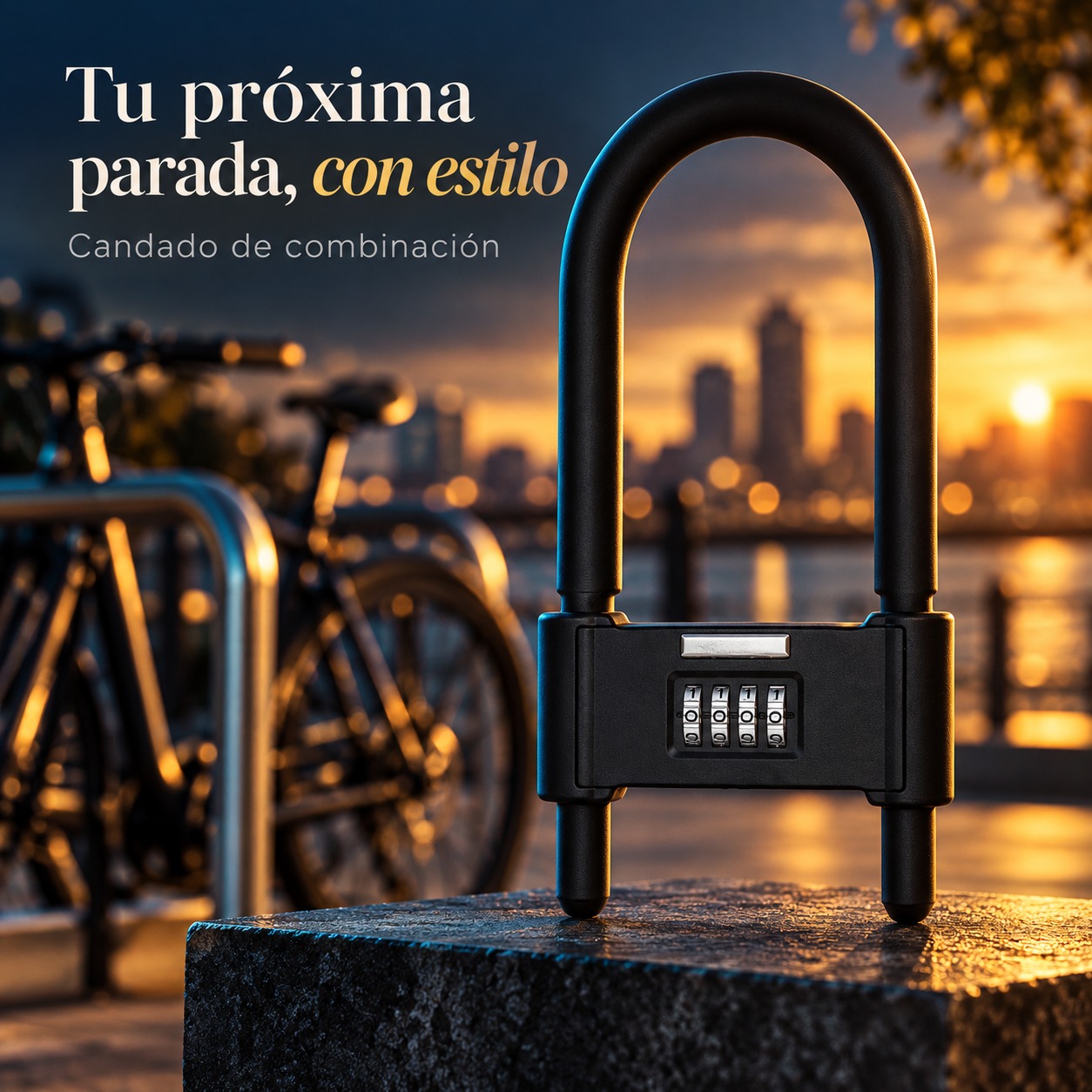 CANDADO EN U CON COMBINACIÓN 